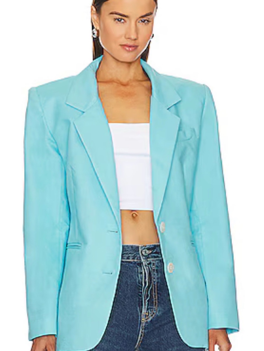 Ronny Kobo Collection Turquoise Blue Tailored Blazer NWT